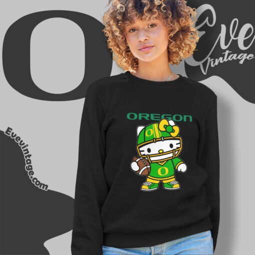 Hello Kitty Oregon Ducks Football Shirt