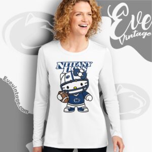 Hello Kitty Penn State Nittany Lions Football Shirt Long Sleeve Tee