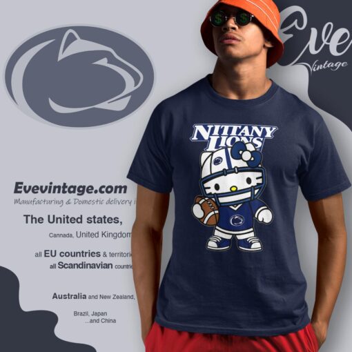 Hello Kitty Penn State Nittany Lions Football Shirt
