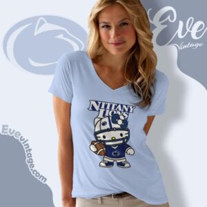Hello Kitty Penn State Nittany Lions Football Shirt V Neck TShirt