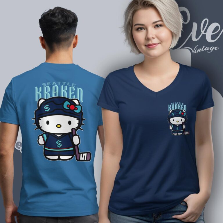Hello Kitty Seattle Kraken Shirt V neck Hello Kitty Seattle Kraken Shirt V neck