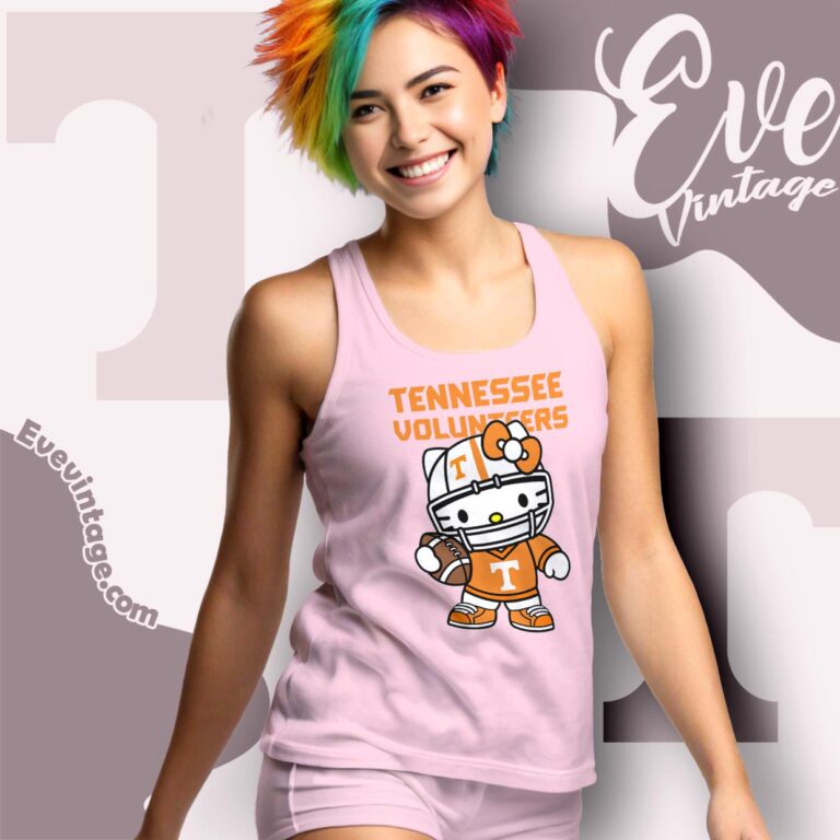 Hello Kitty Tennessee Volunteers Football Shirt Tank Top Racerback Hello Kitty Tennessee Volunteers Football Shirt Tank Top Racerback