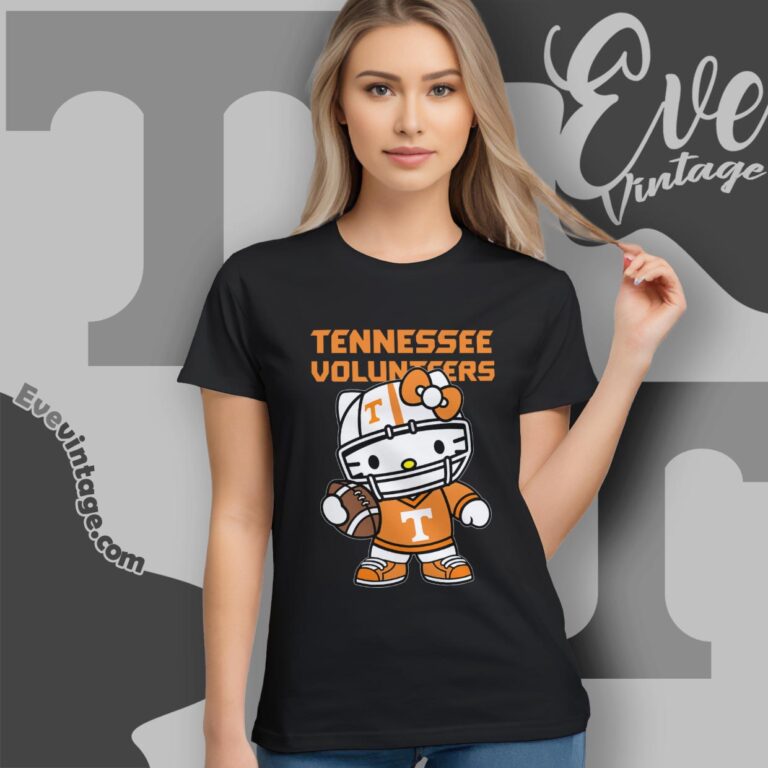 Hello Kitty Tennessee Volunteers Football Shirt Women T shirt Hello Kitty Tennessee Volunteers Football Shirt Women T shirt