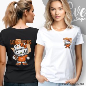 Hello Kitty Texas Longhorns Football Shirt T shirt