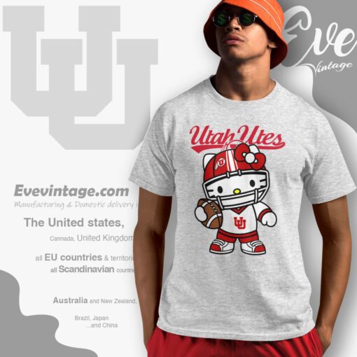 Hello Kitty Utah Utes Football Shirt
