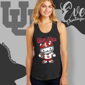 Hello Kitty Utah Utes Football Shirt Tank Top Racerback