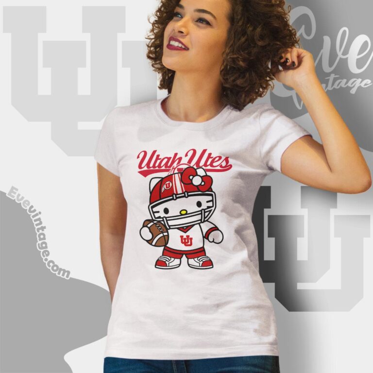 Hello Kitty Utah Utes Football Shirt Women T shirt Hello Kitty Utah Utes Football Shirt Women T shirt