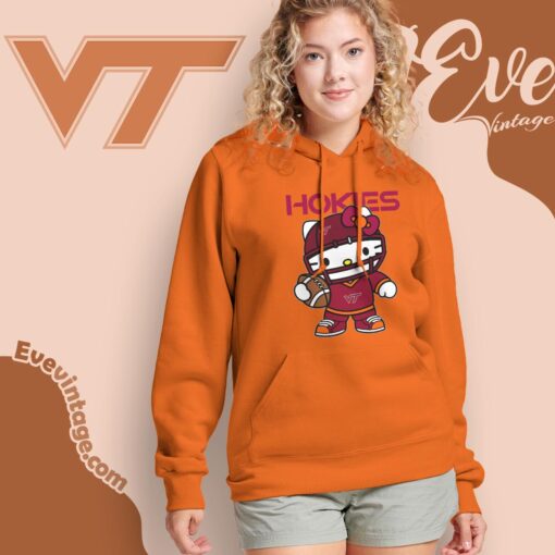 Hello Kitty Virginia Tech Hokies Football Shirt