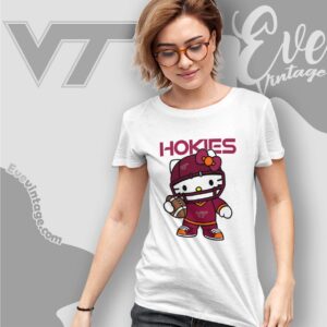 Hello Kitty Virginia Tech Hokies Football Shirt