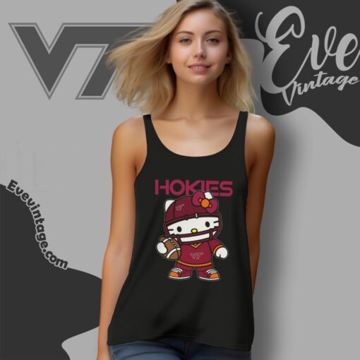 Hello Kitty Virginia Tech Hokies Football Shirt
