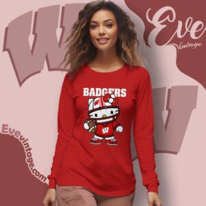 Hello Kitty Wisconsin Badgers Football Shirt