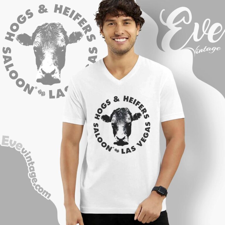 Hogs & Heifers Saloon Shirt Las Vegas Dive Bar V Neck TShirt Hogs & Heifers Saloon Shirt Las Vegas Dive Bar V Neck TShirt