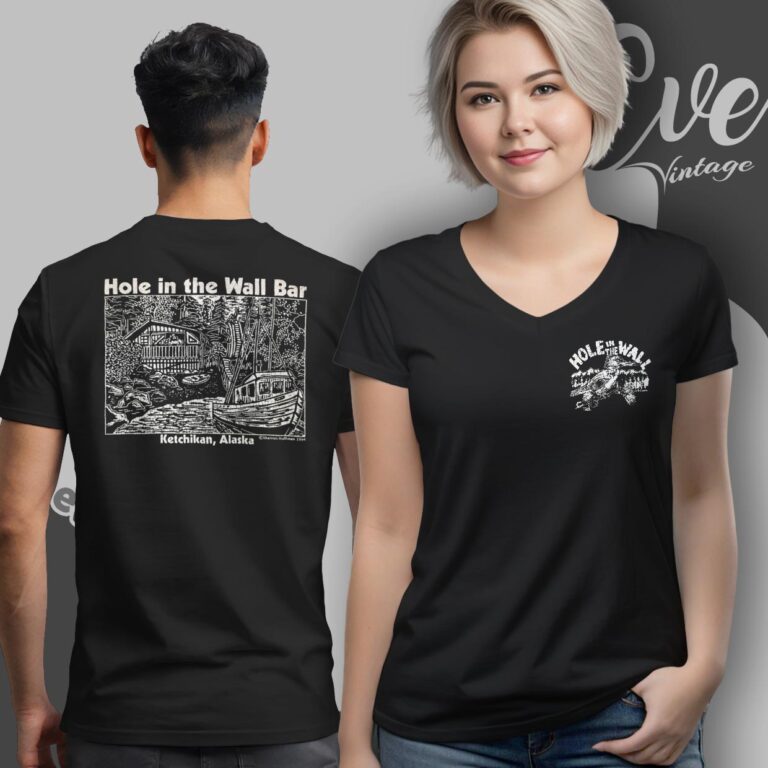 Hole In The Wall Marina Shirt – Ketchikan Ak Dive Bar V Neck TShirt Hole In The Wall Marina Shirt – Ketchikan Ak Dive Bar V Neck TShirt