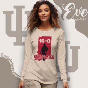 Hoosier Curt Cignetti Coach Undefeated 16 0 Long Sleeve Tee