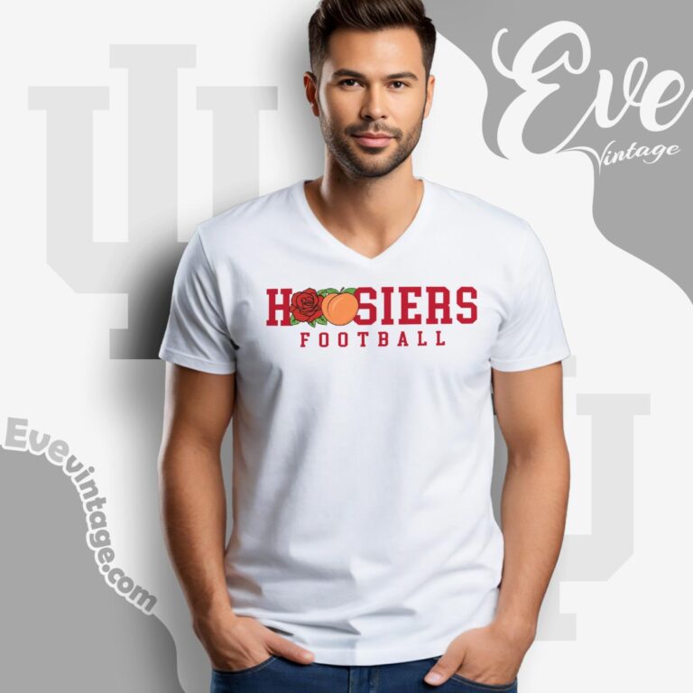 Hoosier Rose Bowl And Peach Bowl Champs V Neck TShirt Hoosier Rose Bowl And Peach Bowl Champs V Neck TShirt