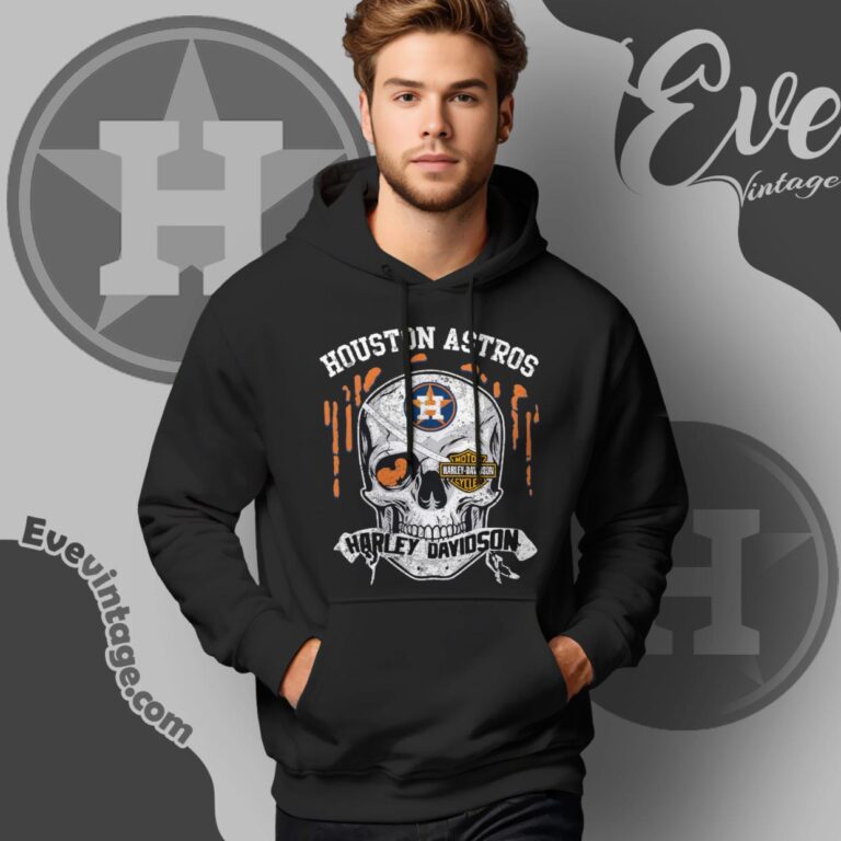 Houston Astros Harley Davidson Skull Shirt Hoodie Houston Astros Harley Davidson Skull Shirt Hoodie