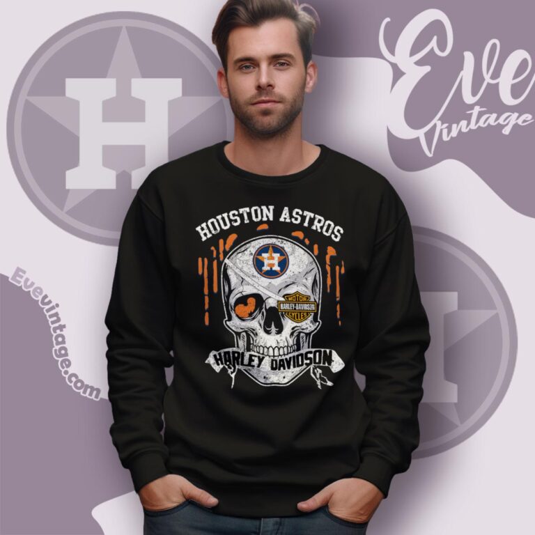 Houston Astros Harley Davidson Skull Shirt Sweatshirt Houston Astros Harley Davidson Skull Shirt Sweatshirt
