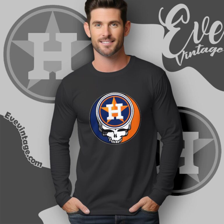 Houston Astros Steal Your Face Grateful Dead Shirt Long Sleeve Tee Houston Astros Steal Your Face Grateful Dead Shirt Long Sleeve Tee