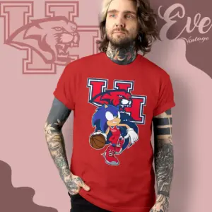 Houston Cougars Sonic The Hedgehog Basketball T shirt