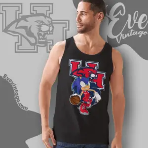 Houston Cougars Sonic The Hedgehog Basketball Tank Top Racerback