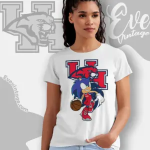 Houston Cougars Sonic The Hedgehog Basketball Women T shirt