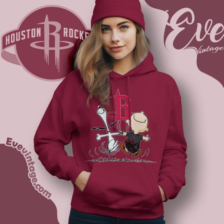 Houston Rockets Charlie Brown Snoopy Happy Dancing Shirt Hoodie Houston Rockets Charlie Brown Snoopy Happy Dancing Shirt Hoodie