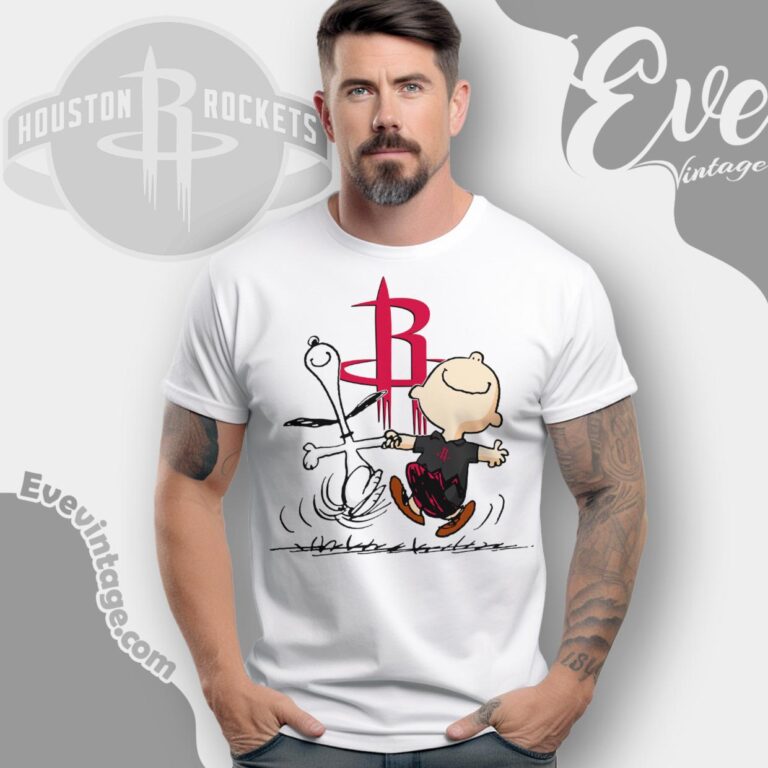 Houston Rockets Charlie Brown Snoopy Happy Dancing Shirt T Shirt Houston Rockets Charlie Brown Snoopy Happy Dancing Shirt T Shirt