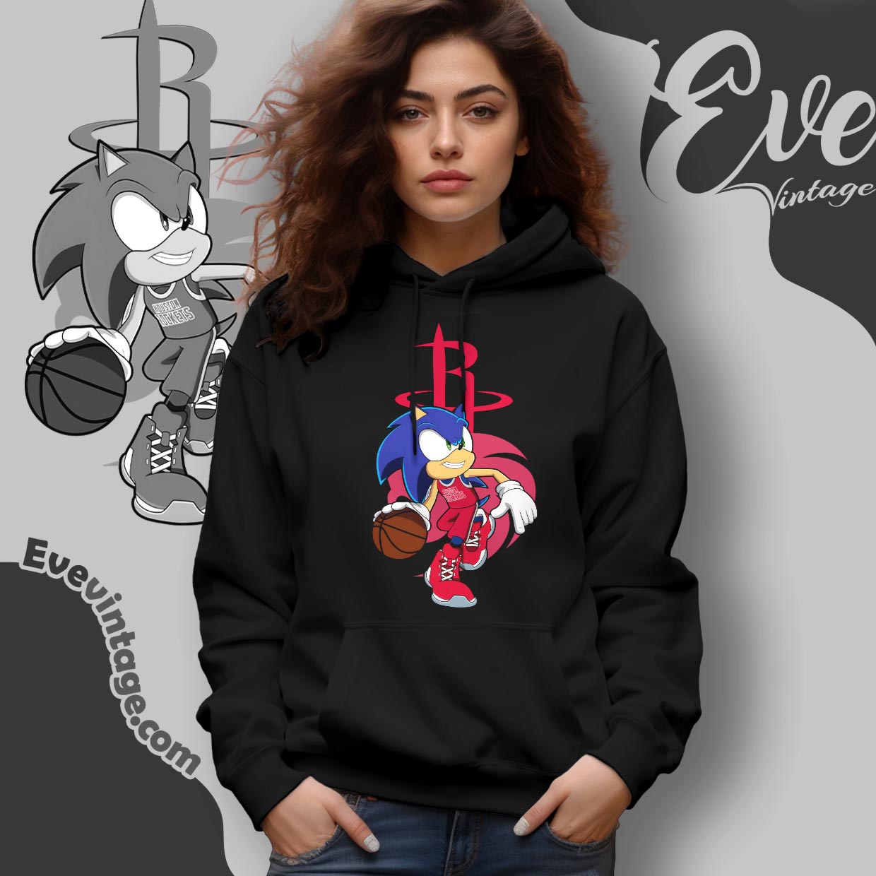 Houston Rockets Sonic The Hedgehog Shirt Houston Rockets Sonic The Hedgehog Shirt