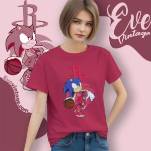 Houston Rockets Sonic The Hedgehog Shirt Women T shirt