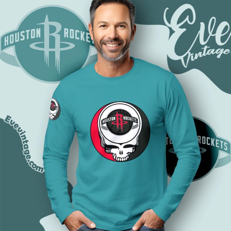 Houston Rockets Steal Your Face Grateful Dead Shirt Long Sleeve Tee Houston Rockets Steal Your Face Grateful Dead Shirt Long Sleeve Tee
