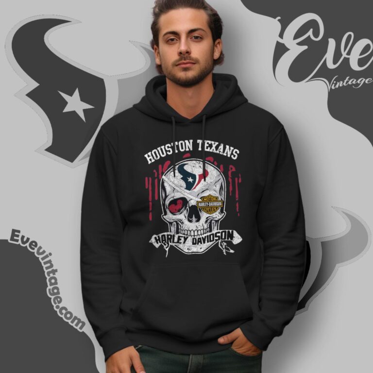 Houston Texans Harley Davidson Skull Shirt Hoodie Houston Texans Harley Davidson Skull Shirt Hoodie
