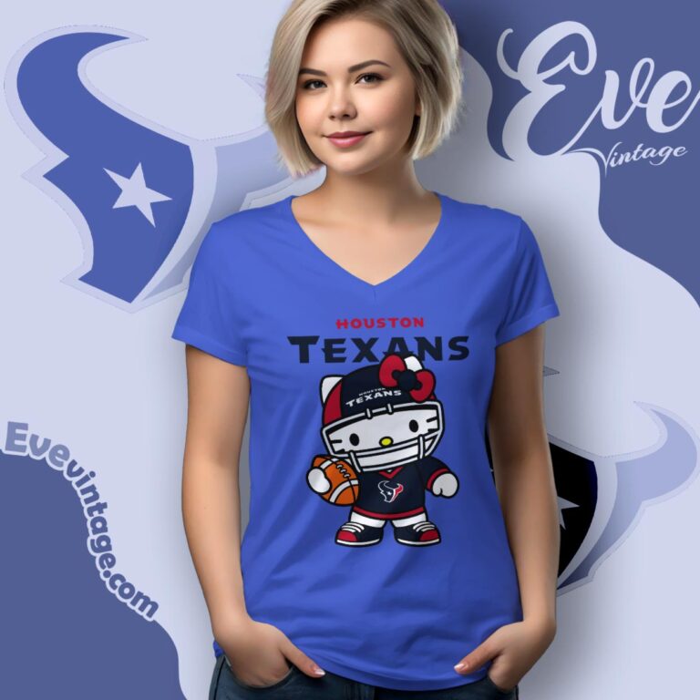 Houston Texans Hello Kitty Shirt V Neck TShirt Houston Texans Hello Kitty Shirt V Neck TShirt