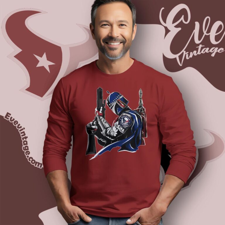 Houston Texans Mandalorian Star Wars Shirt Long Sleeve Tee Houston Texans Mandalorian Star Wars Shirt Long Sleeve Tee