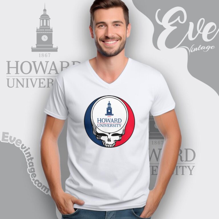 Howard University Steal Your Face Grateful Dead Shirt V Neck TShirt Howard University Steal Your Face Grateful Dead Shirt V Neck TShirt