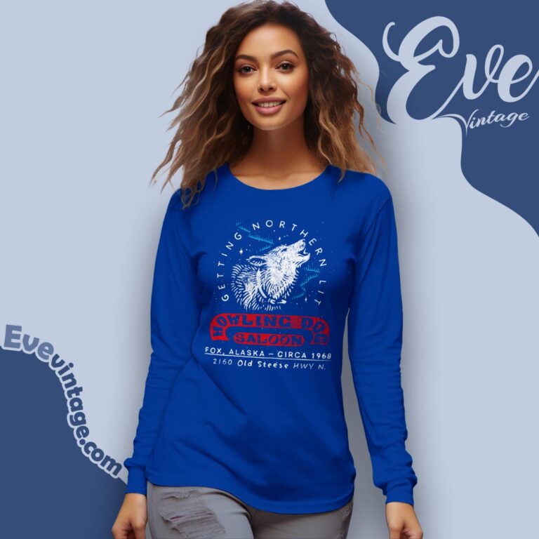 Howling Dog Saloon Fox Alaska Shirt Getting Northern Lit Long Sleeve Tee Howling Dog Saloon Fox Alaska Shirt Getting Northern Lit Long Sleeve Tee