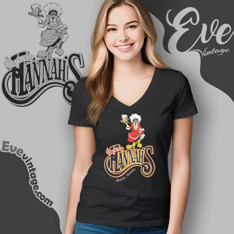 Humpin Hannah's Shirt Boise Idaho Dive Bar V Neck TShirt Humpin Hannah's Shirt Boise Idaho Dive Bar V Neck TShirt