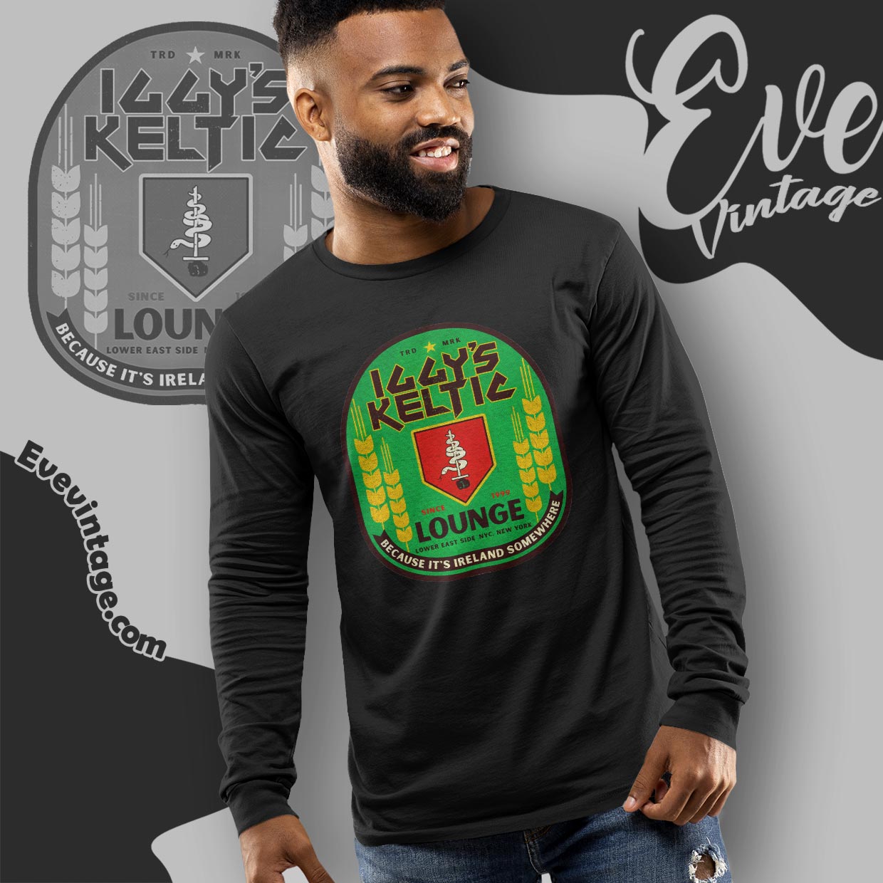 Iggy's Keltic Lounge Shirt Nyc Dive Bar Long Sleeve Tee Iggy's Keltic Lounge Shirt Nyc Dive Bar Long Sleeve Tee