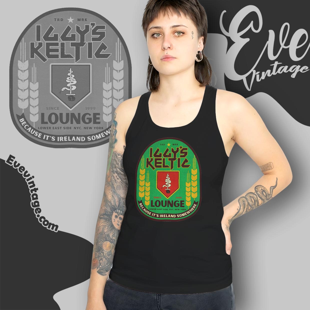 Iggy's Keltic Lounge Shirt Nyc Dive Bar Tank Top Racerback Iggy's Keltic Lounge Shirt Nyc Dive Bar Tank Top Racerback