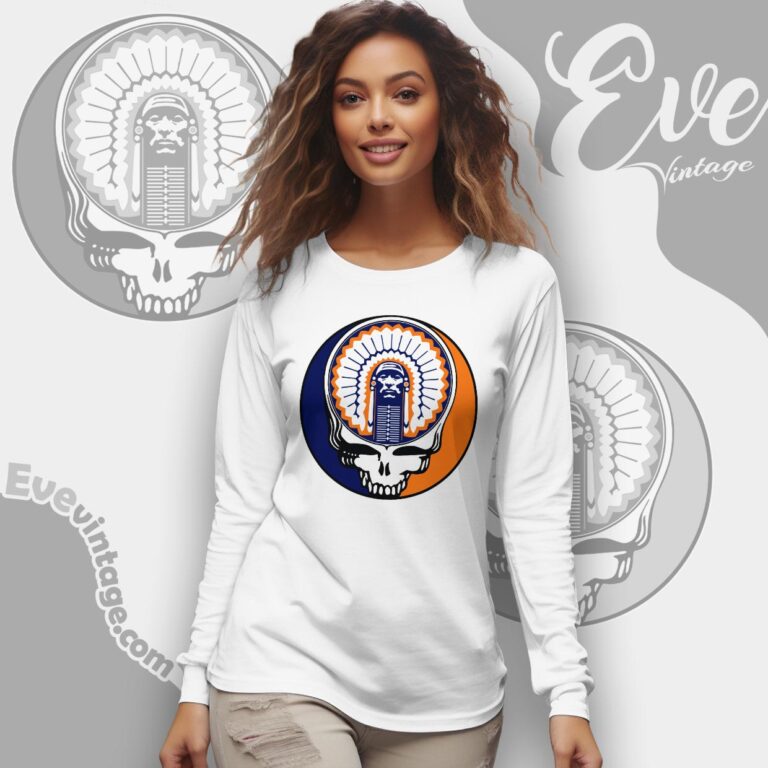 Illinois Fighting Illini Steal Your Face Stealie Shirt Long Sleeve Tee Illinois Fighting Illini Steal Your Face Stealie Shirt Long Sleeve Tee