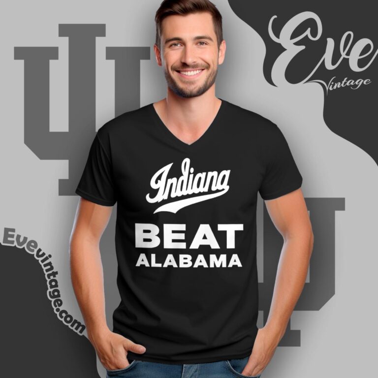 Indiana Beat Alabama Rose Bowl 2026 Shirt V Neck TShirt Indiana Beat Alabama Rose Bowl 2026 Shirt V Neck TShirt