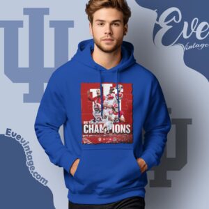 Indiana Hoosiers 2025 Big10 Champions Poster Hoodie