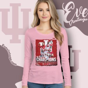 Indiana Hoosiers 2025 Big10 Champions Poster Long Sleeve Tee