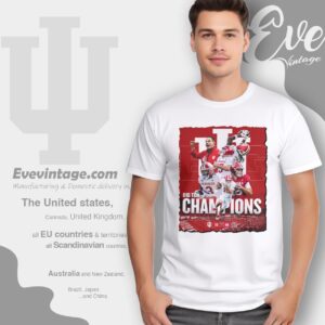 Indiana Hoosiers 2025 Big10 Champions Poster T shirt