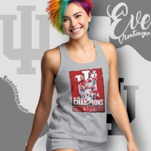 Indiana Hoosiers 2025 Big10 Champions Poster Tank Top Racerback