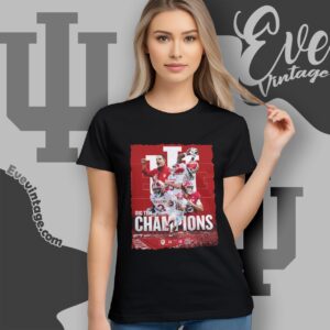 Indiana Hoosiers 2025 Big10 Champions Poster Women T shirt
