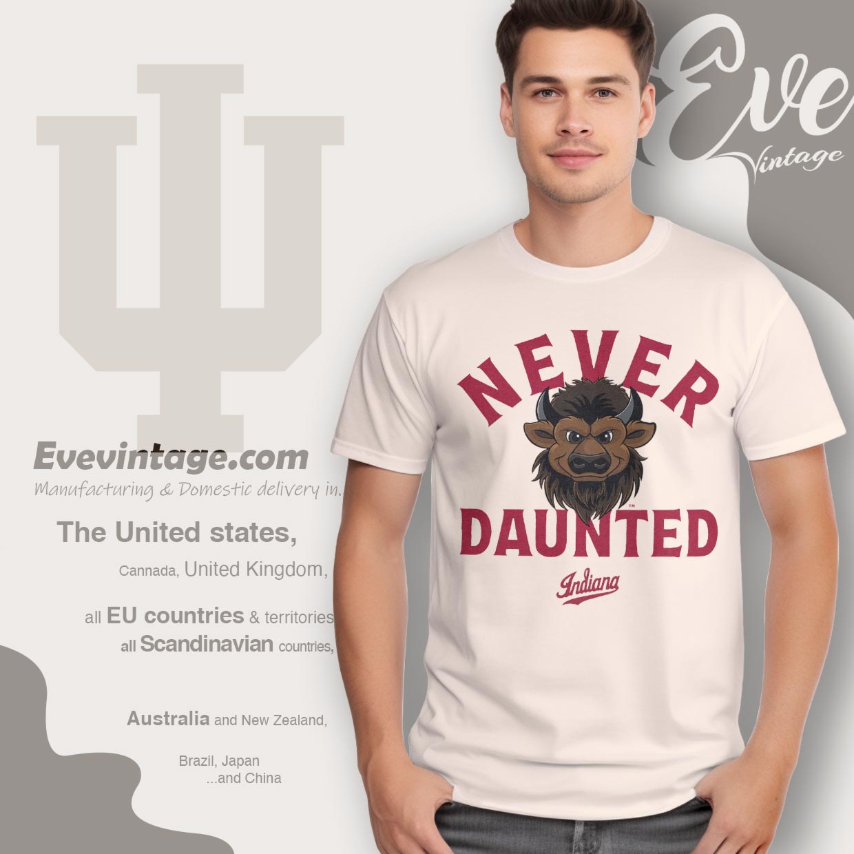 Indiana Hoosiers Never Daunted Shirt Indiana Hoosiers Never Daunted Shirt