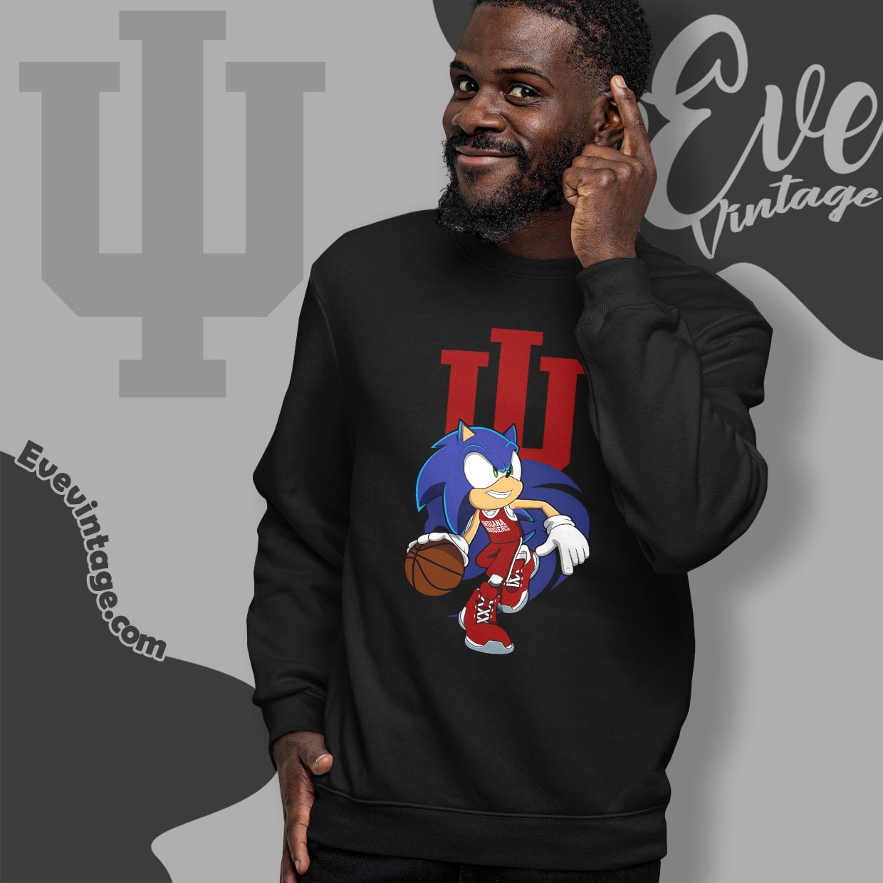 Indiana Hoosiers Sonic The Hedgehog Basketball Shirt Sweatshirt Indiana Hoosiers Sonic The Hedgehog Basketball Shirt Sweatshirt