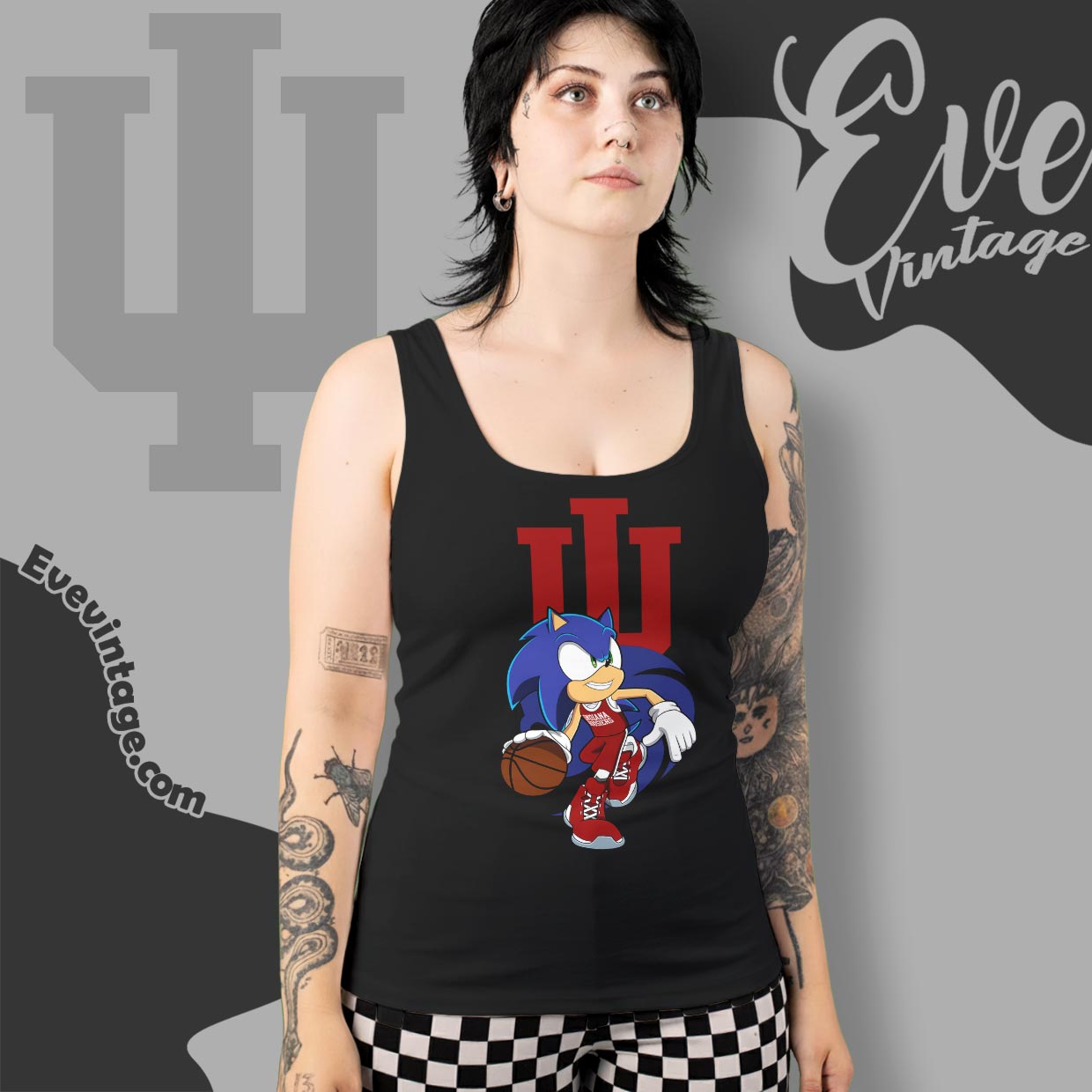 Indiana Hoosiers Sonic The Hedgehog Basketball Shirt Tank Top Racerback Indiana Hoosiers Sonic The Hedgehog Basketball Shirt Tank Top Racerback