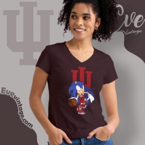 Indiana Hoosiers Sonic The Hedgehog Basketball Shirt V Neck TShirt