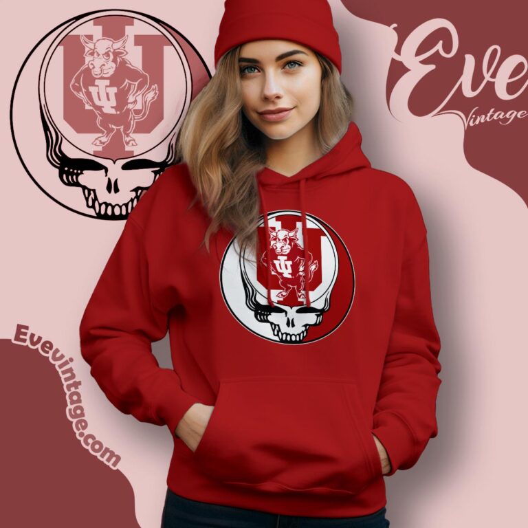 Indiana Hoosiers Steal Your Face Stealie Shirt Hoodie Indiana Hoosiers Steal Your Face Stealie Shirt Hoodie